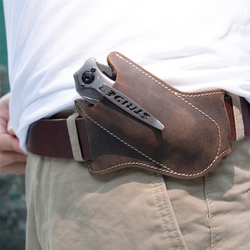 Porte-couteaux pliants en cuir - Edc Everyday Carry Knives avis et prix